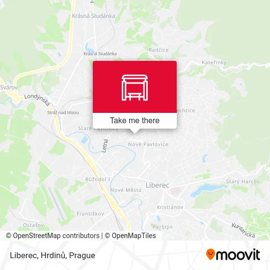 Карта Liberec, Hrdinů