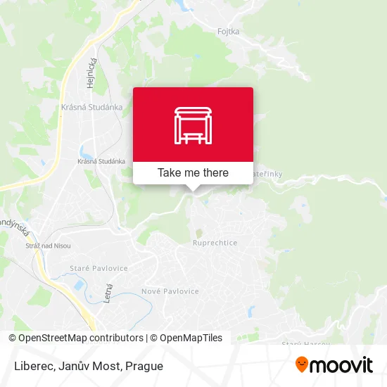 Карта Liberec, Janův Most