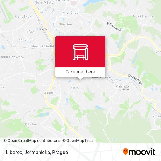 Liberec, Jeřmanická map