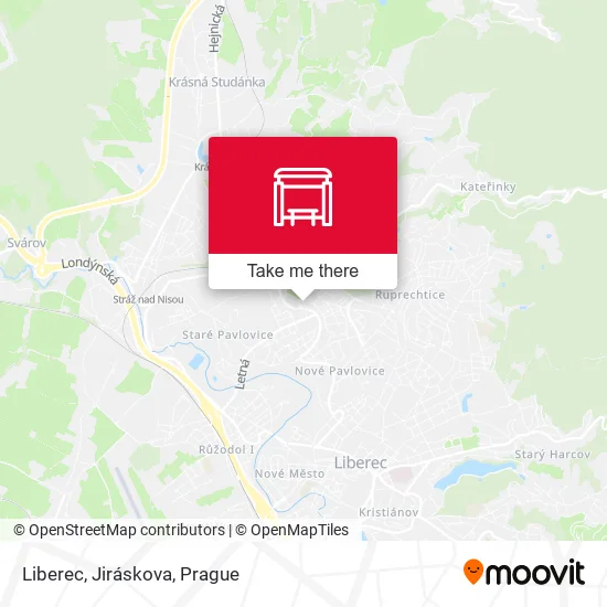 Карта Liberec, Jiráskova