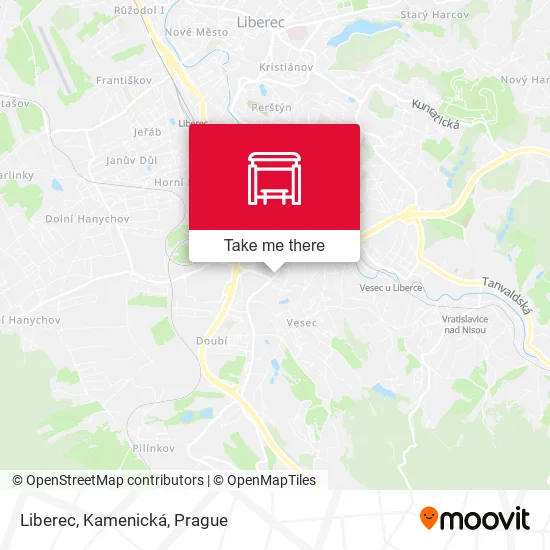 Карта Liberec, Kamenická