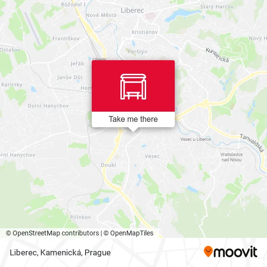 Карта Liberec, Kamenická