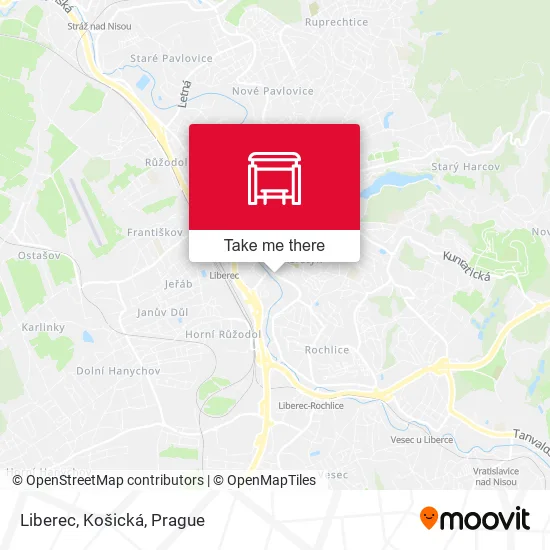 Карта Liberec, Košická