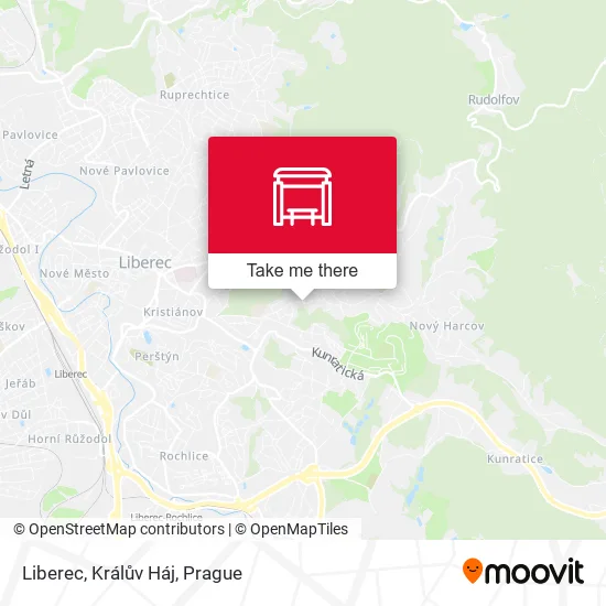Карта Liberec, Králův Háj