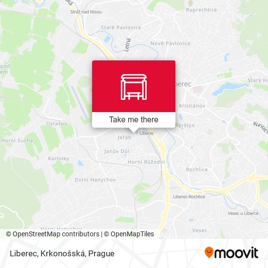 Карта Liberec, Krkonošská