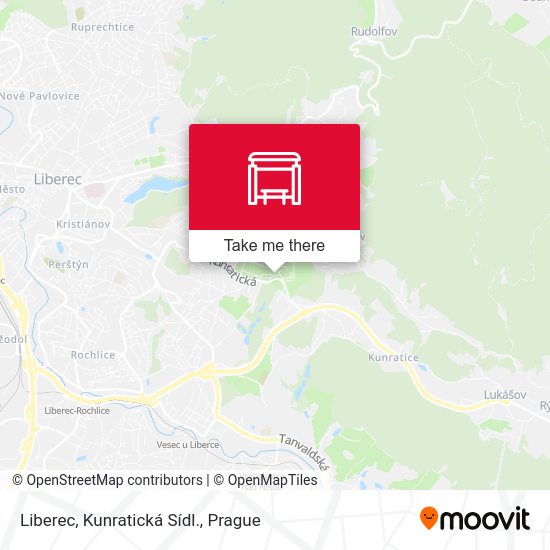 Liberec, Kunratická Sídl. map