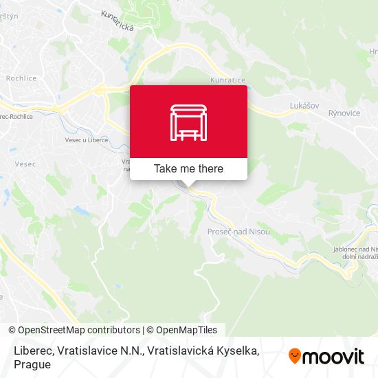 Liberec, Vratislavice N.N., Vratislavická Kyselka map