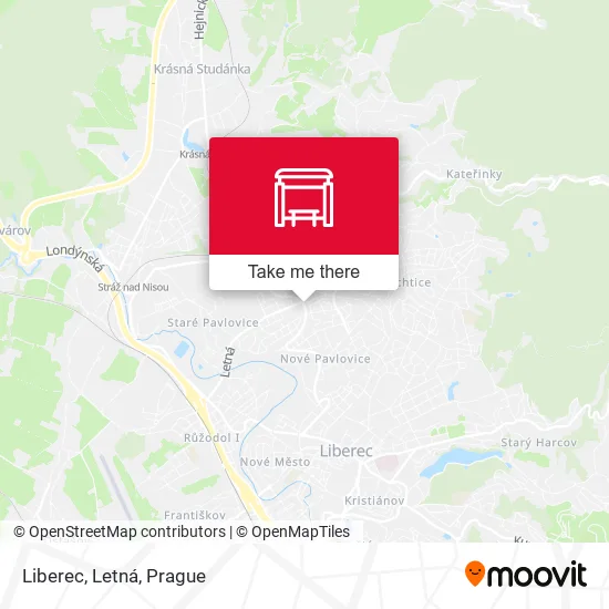 Liberec, Letná map