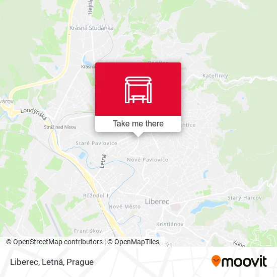 Карта Liberec, Letná