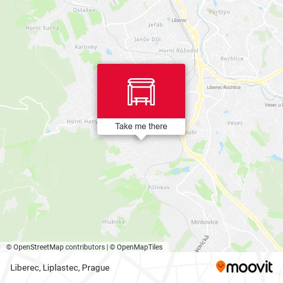 Карта Liberec, Liplastec