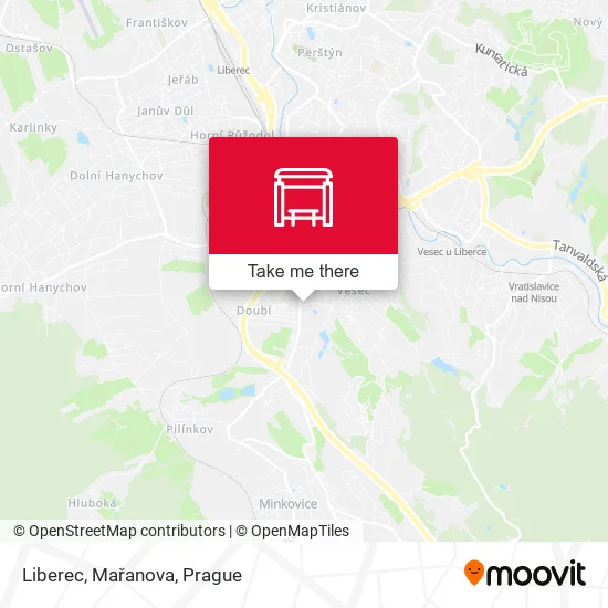 Карта Liberec, Mařanova