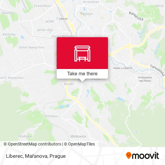 Карта Liberec, Mařanova