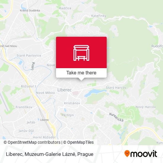 Liberec, Muzeum-Galerie Lázně map