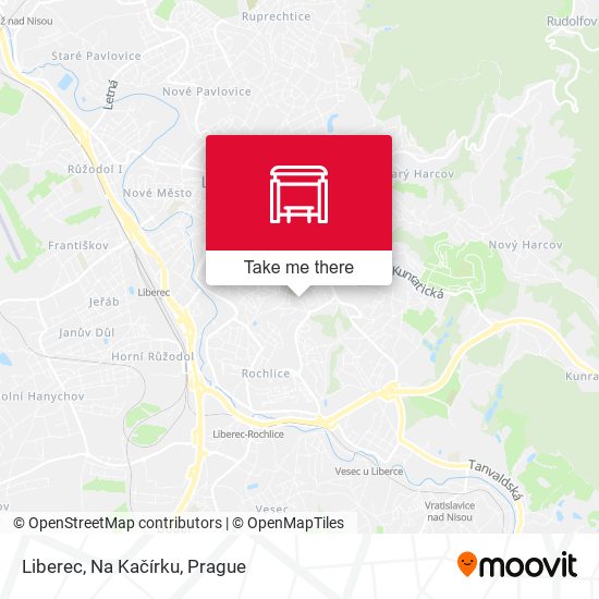 Liberec, Na Kačírku map
