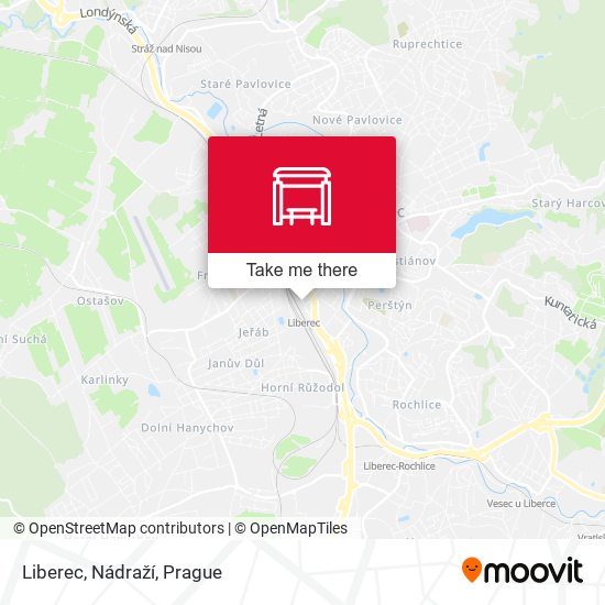 Liberec, Nádraží map