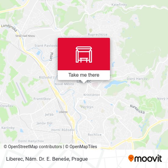 Карта Liberec, Nám. Dr. E. Beneše
