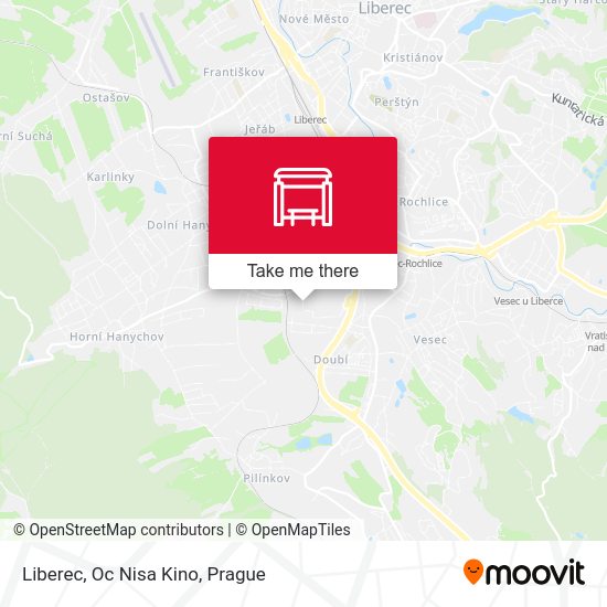 Liberec, Oc Nisa Kino map