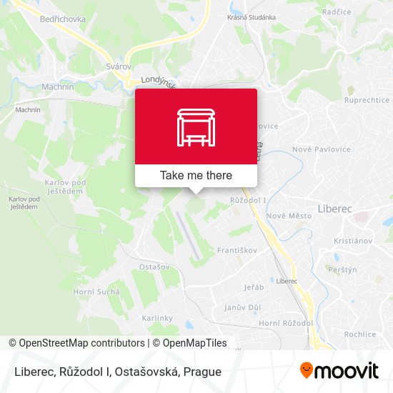 Liberec, Růžodol I, Ostašovská map