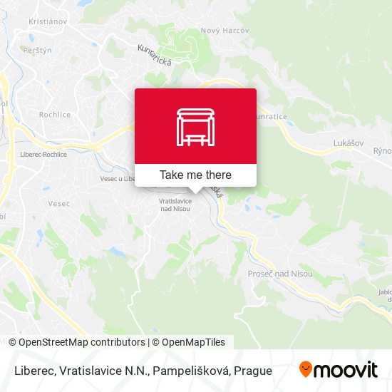 Liberec, Vratislavice N.N., Pampelišková map