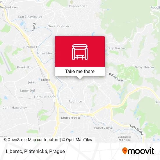 Карта Liberec, Plátenická
