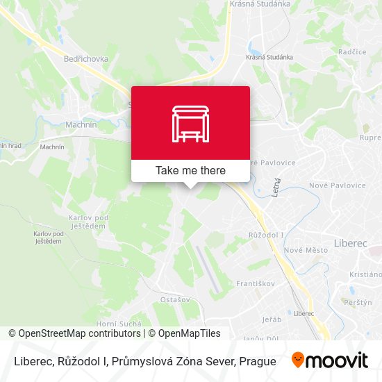 Liberec, Růžodol I, Průmyslová Zóna Sever map