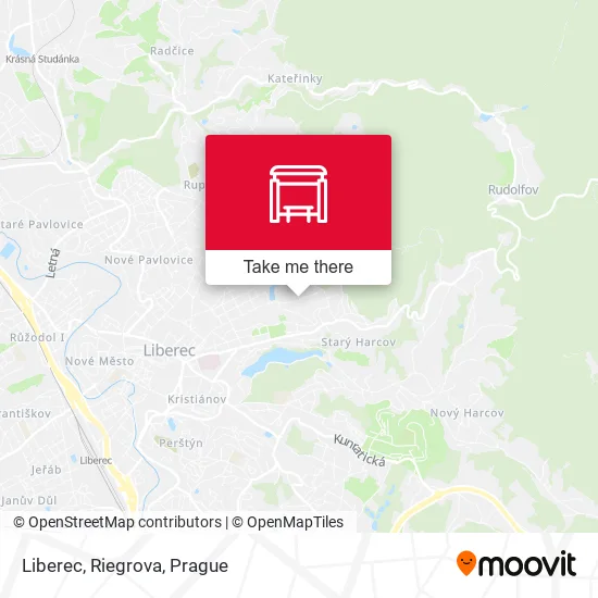 Liberec, Riegrova map