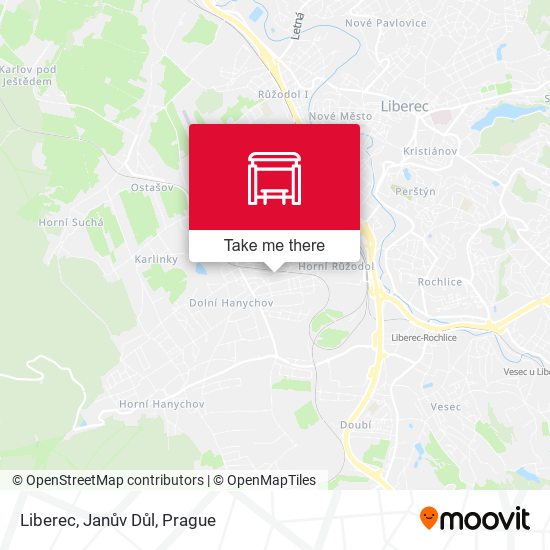Карта Liberec, Janův Důl