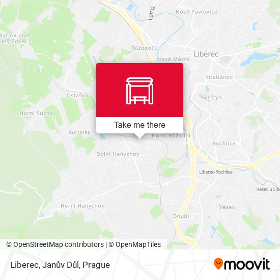 Карта Liberec, Janův Důl