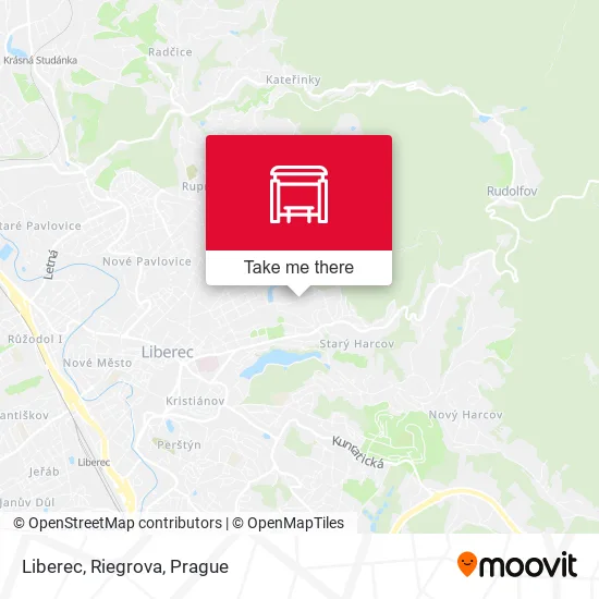 Карта Liberec, Riegrova
