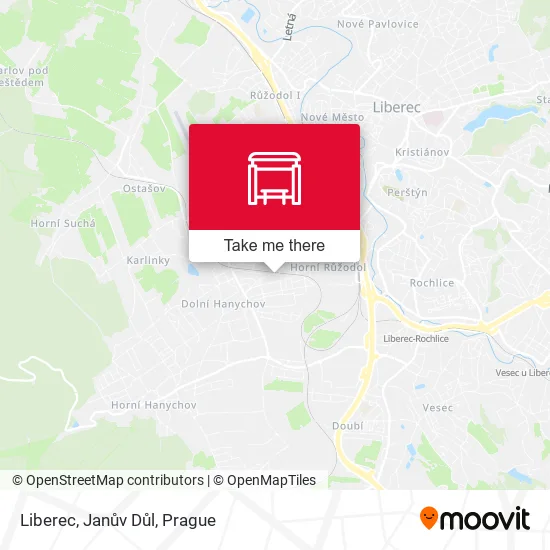 Карта Liberec, Janův Důl