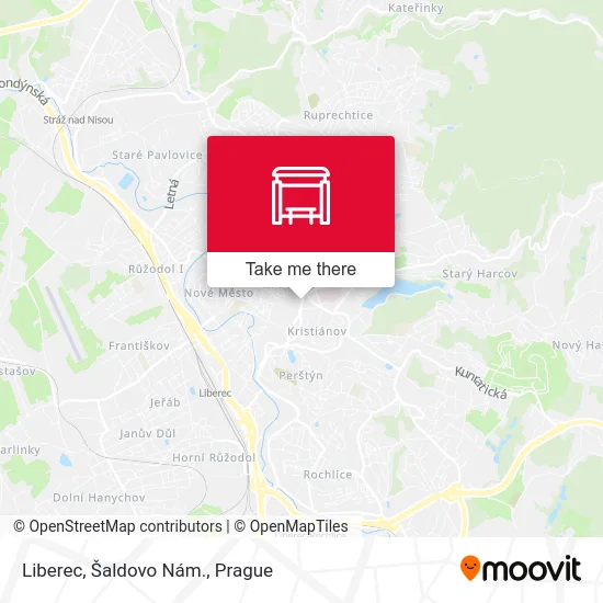 Карта Liberec, Šaldovo Nám.