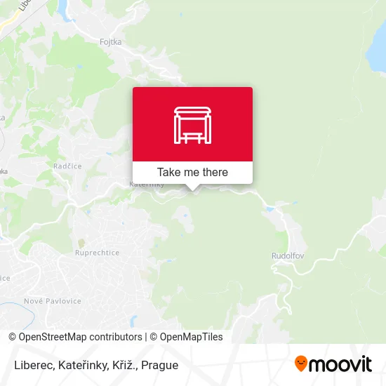 Карта Liberec, Kateřinky, Křiž.