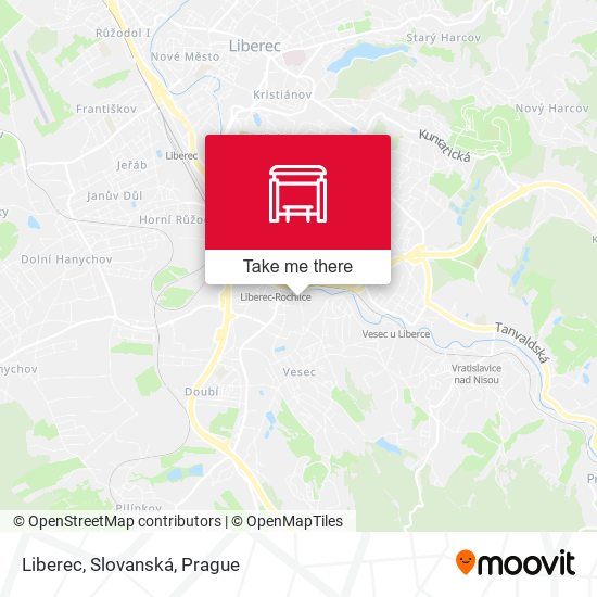 Карта Liberec, Slovanská