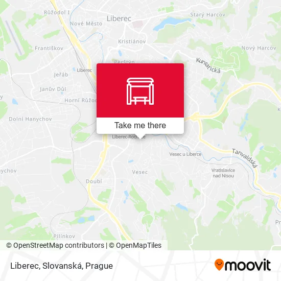 Карта Liberec, Slovanská