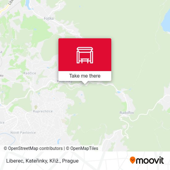 Liberec, Kateřinky, Křiž. map