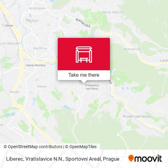 Liberec, Vratislavice N.N., Sportovní Areál map