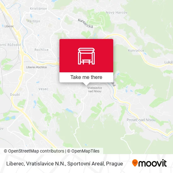 Карта Liberec, Vratislavice N.N., Sportovní Areál