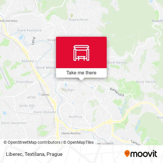 Карта Liberec, Textilana