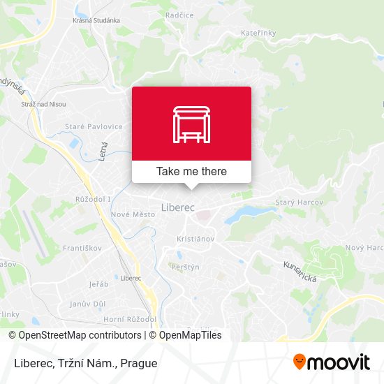Карта Liberec, Tržní Nám.