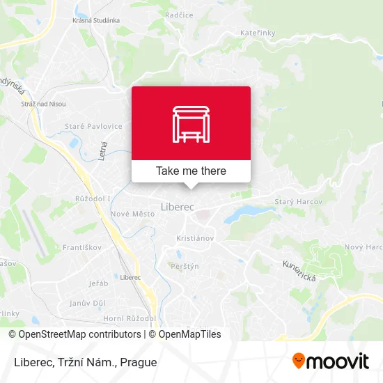 Карта Liberec, Tržní Nám.