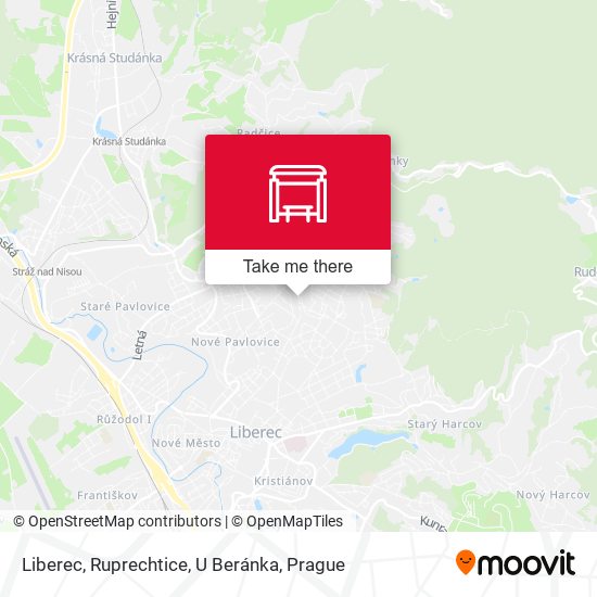 Liberec, Ruprechtice, U Beránka map