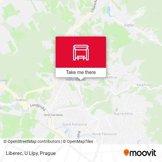 Карта Liberec, U Lípy