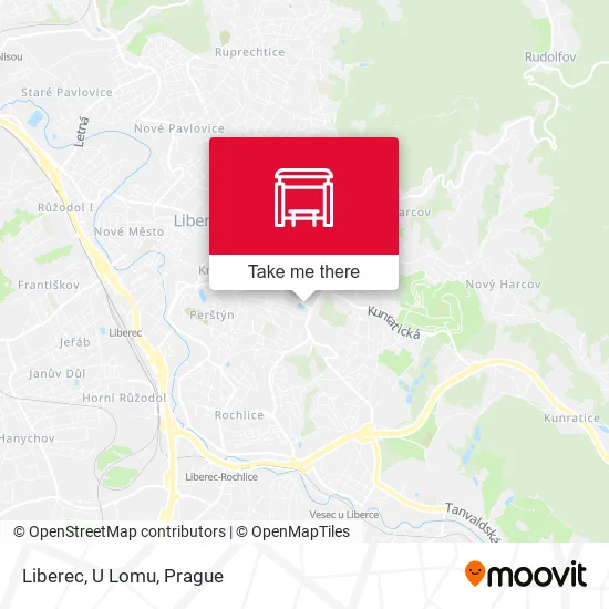 Карта Liberec, U Lomu