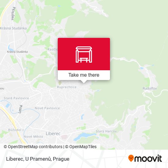 Карта Liberec, U Pramenů