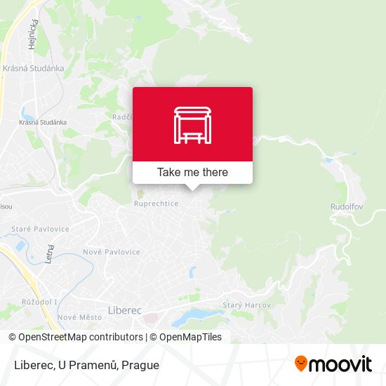 Карта Liberec, U Pramenů