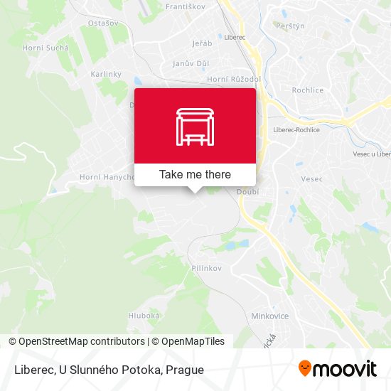 Liberec, U Slunného Potoka map