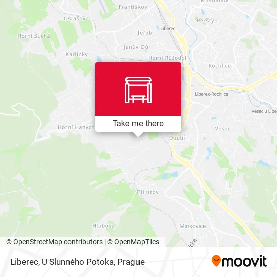 Карта Liberec, U Slunného Potoka