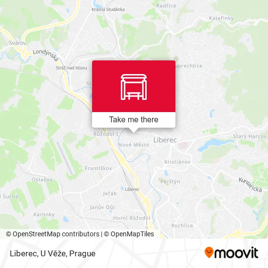 Карта Liberec, U Věže