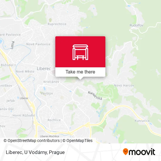 Карта Liberec, U Vodárny