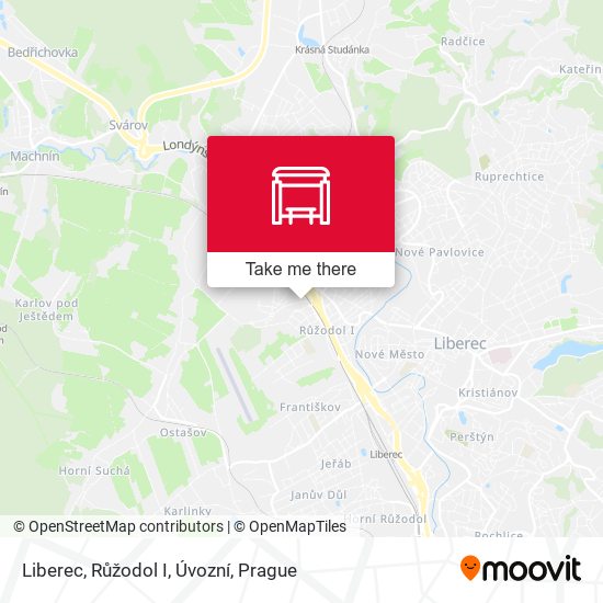 Liberec, Růžodol I, Úvozní map